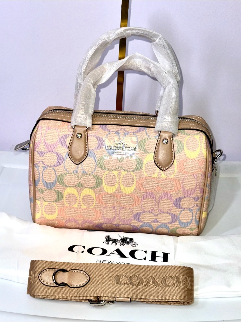 Coach Pastel Signature Mini Satchel - Multicolor Pastel